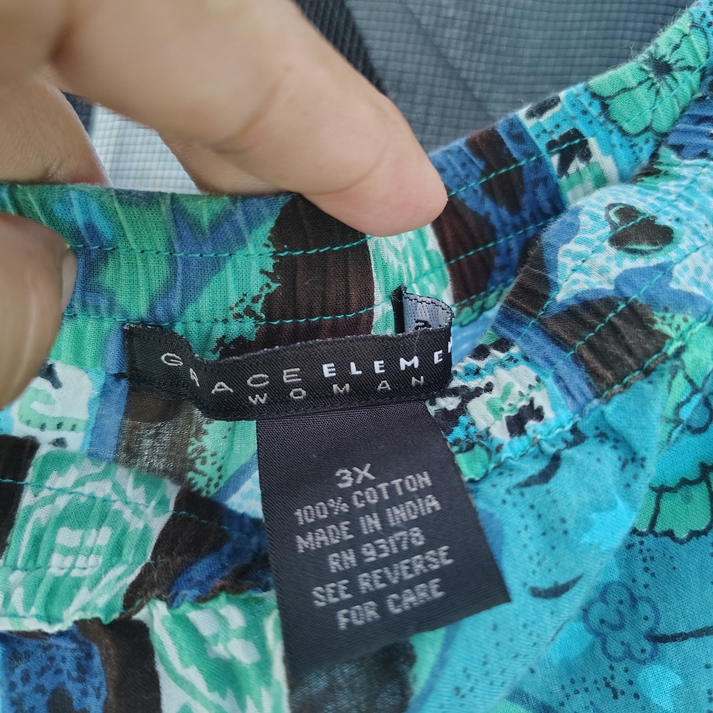 Grace Elements Teal And Black Patterned Dress - image 3